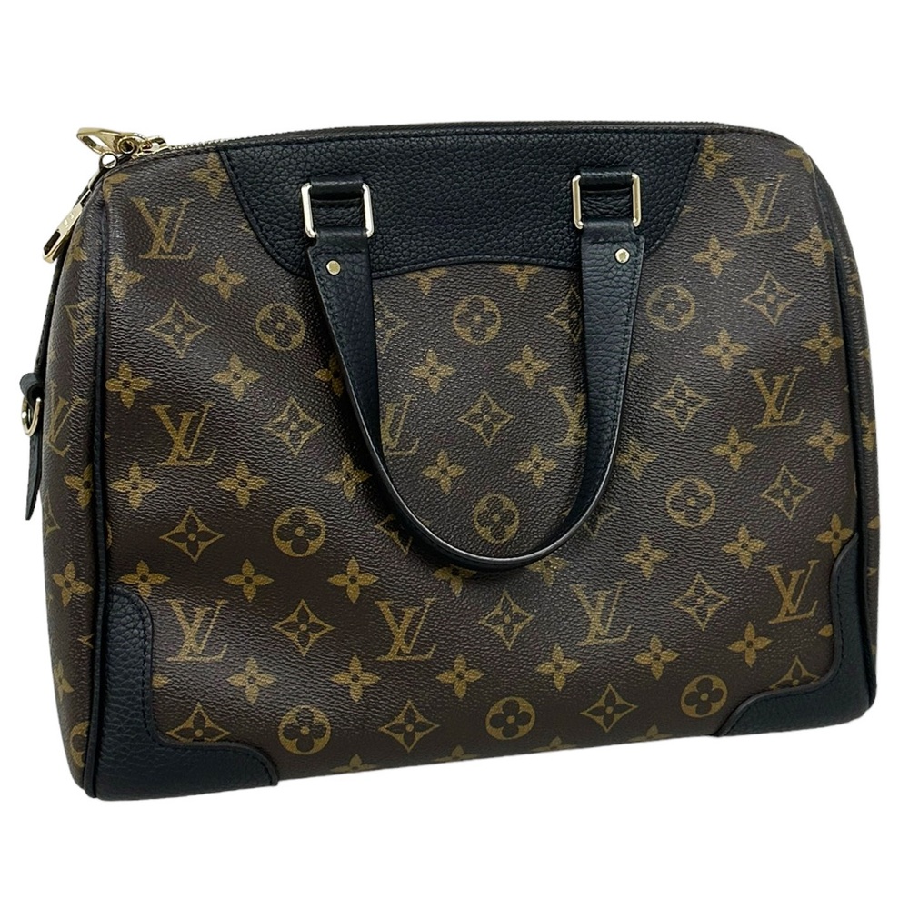 Louis Vuitton Retiro Brown Monogram Nior Black Satchel Duffle Crossbody Canvas - Picture 9 of 13